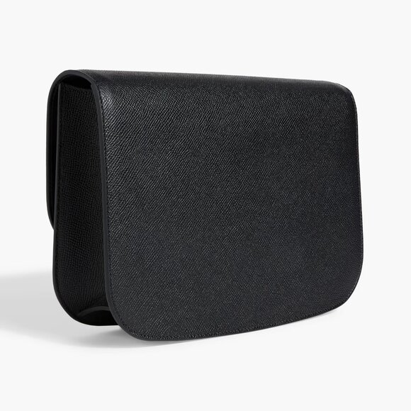 FERRAGAMO Gemini Pebbled-Leather Shoulder Bag Black - Picture 3 of 16